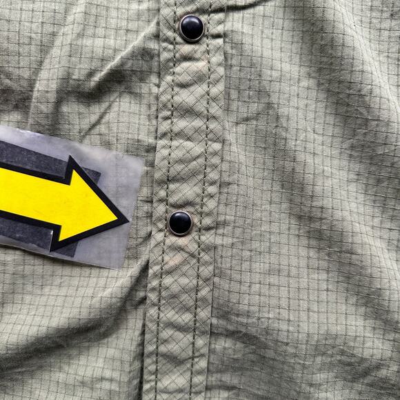 Mossy Oak Ripstop Long Sleeve Snap Button Shirt Mens 2XL Green Hunting Pockets - Picture 10 of 11